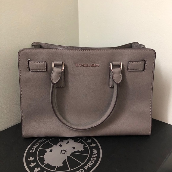 Michael Kors Grey Satchel Crossbody Bag - Picture 2 of 10